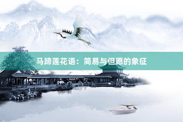 马蹄莲花语：简易与但愿的象征