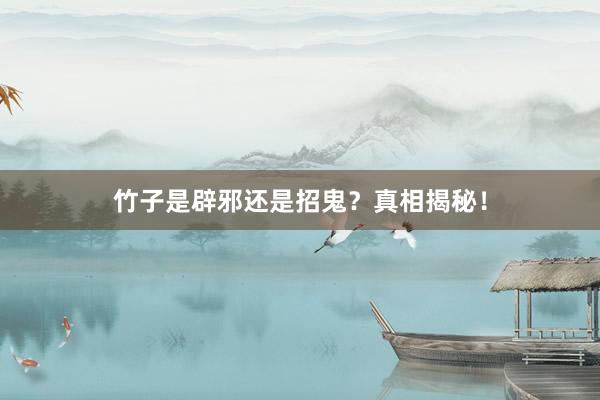 竹子是辟邪还是招鬼？真相揭秘！